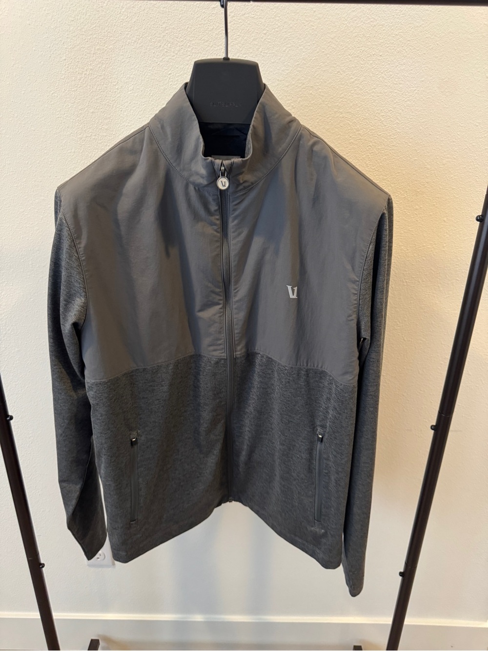 Men's Vuori Grey Heather Sunday Element Track Jacket